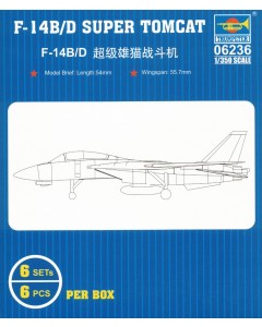 Trumpeter 1/350 06236 F-14B/D Super Tomcat (6pcs)